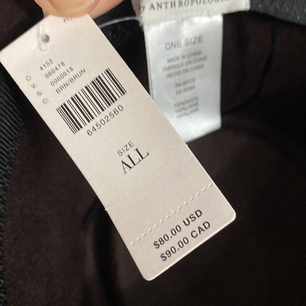 Anthropologie Black Wide-Brim Hat - Picture 12 of 12